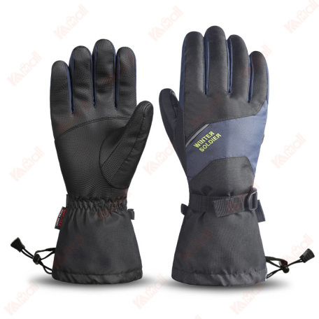 blue winter ski gloves men
